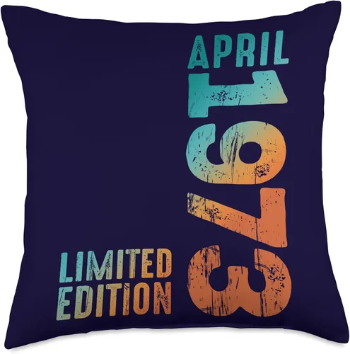Miniatura 4 de Awesome Limited Edition April 1973 Retro 1973 Vintage 1973 Throw Pillow