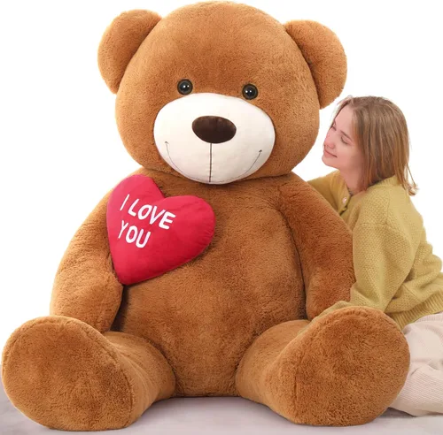 Miniatura 32 de Tezituor Oso de Peluche Marrón Beige de 24 Pulgadas - Juguetes de Oso de Peluche para Niños y Niñas
