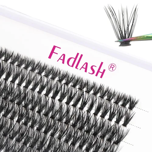Miniatura 13 de Extensiones de pestañas en racimo 20D, bandeja mixta con pestañas individuales en racimo, de visón negro, para colocar en casa, maquillaje