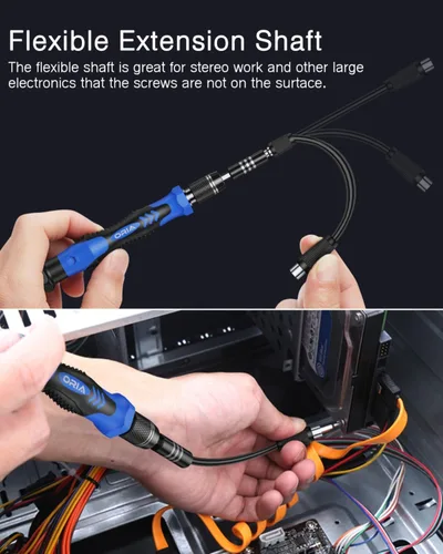 Miniatura 6 de Set de destornilladores de precisión, 60 en 1 kit de conductor magnéticos con 54 Bits, Professional Electronics – Kit de herramientas de reparación