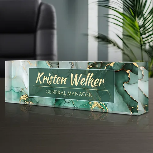 Miniatura 36 de Placa de nombre personalizada para escritorio, placas de nombre grabadas personalizadas para hombre, regalos del día del jefe para jefe, decoración