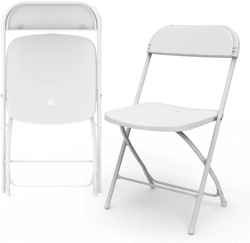 Miniatura 26 de SHGJ&SOFT Juego de 2 sillas plegables con asientos y respaldos acolchados, silla con marco de metal negro para interiores y exteriores, oficina