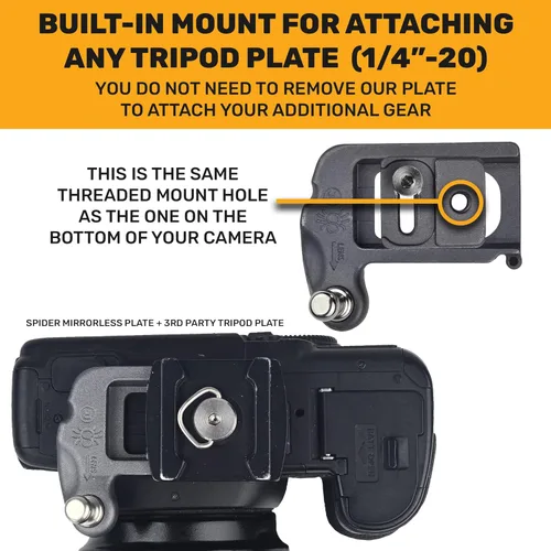 Miniatura 6 de Spider Holster – Pistolera de cámara con clip y opciones de extracción rápida y bloqueo seguro. Incluye placa para cámara con pin de acero Funda +