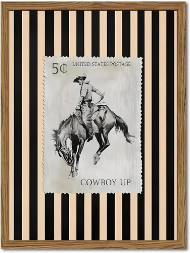 Miniatura 10 de Arte de pared de vaquero occidental, pintura vintage del suroeste de pared, impresiones en lienzo de cartas de juego occidentales, ilustraciones