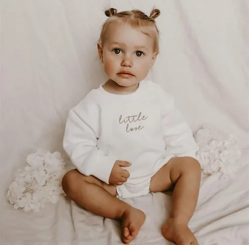 Miniatura 32 de FYBITBO Sudadera de cuello redondo para bebé niña y niño, mameluco de burbujas, camisa de manga larga, traje de San Valentín, ropa de otoño