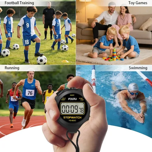 Miniatura 7 de Digital Simple Stopwatch Timer, No Bells, No Alarm, Simple Basic Operation, Silent, Clear Display, ON/Off, Large Display for Swimming Running