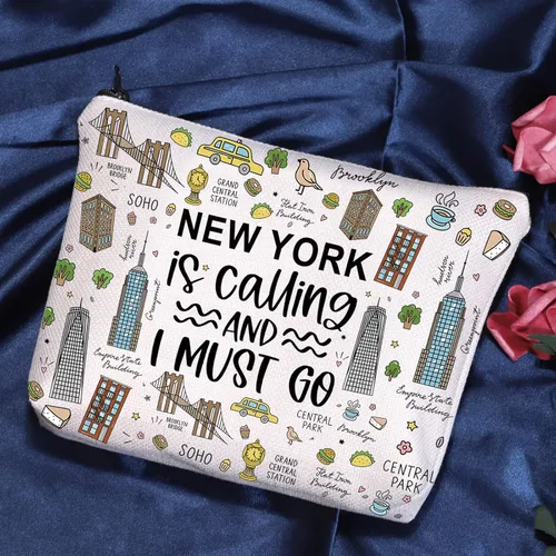 Miniatura 5 de POFULL NYC Gift New York is Calling and I Must Go Tote Bag Regalo de viaje Regalo de viaje de Nueva York, Nueva York está llamando bolsa de Nueva