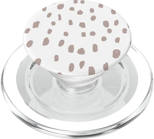Miniatura 8 de PopSockets estéticos intercambiables con patrón dálmata, color blanco, color tostado, mínimo, neutro, PopSockets