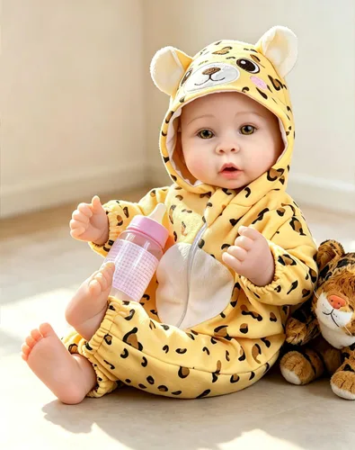 Miniatura 8 de Aori Muñeca de bebé niño de 17 pulgadas, muñecas de bebé de la vida real con kit de alimentación incluido, muñeca de bebé recién nacido que se ve