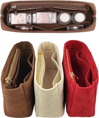 Miniatura 2 de Lckaey Inserto organizador de bolso, utilizado para el nuevo bolso de forro Diane stick liner bolsa de almacenamiento y clasificación2072Beige