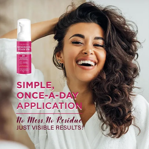 Miniatura 3 de 5% de espuma de minoxidil para el crecimiento del cabello de las mujeres: tratamiento de crecimiento del cabello extra fuerte - Solución de pérdida