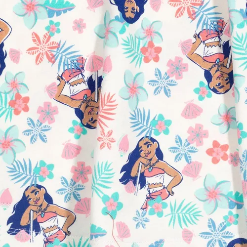 Miniatura 7 de Disney Princesa Moana Ariel Mulan Cenicienta Belle Elsa Anna Olaf Minnie Mouse Donald Duck Skater Vestido de niño a niño grande Blanco