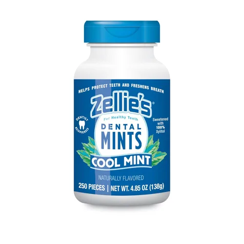 Zellie's - Mentas frescas 100% xilitol para el aliento | Sin aspartamo, sin gluten, veganas y kosher (250 unidades - Paquete de 1)