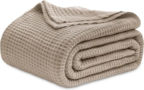 Miniatura 46 de Bedsure Gentlesoft - Manta de 100 % algodón, tamaño Twin XL, para dormitorio universitario, transpirable y suave, manta Twin de tejido waffle