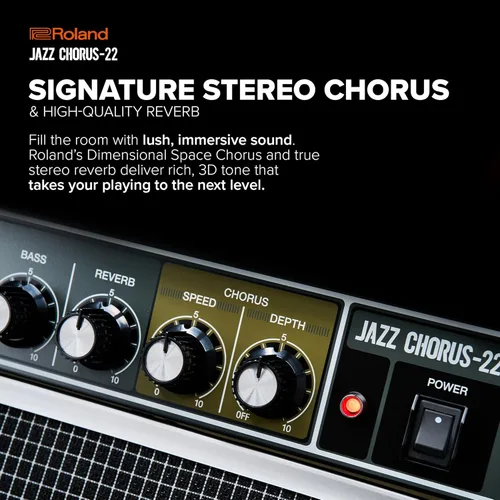 Miniatura 4 de Roland JC-22 Jazz Chorus Amplificador de guitarra ultracompacto Tono limpio icónico de JC Efecto de coro característico Potente amplificador