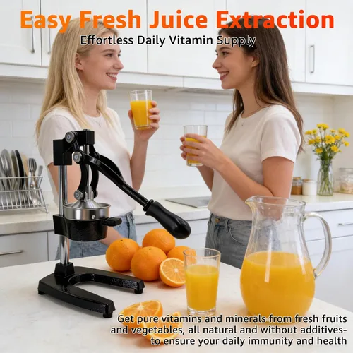 Miniatura 9 de Exprimidor manual de frutas - Exprimidor manual de frutas – Exprimidor de cítricos de hierro fundido sin esfuerzo para el hogar – Acero inoxidable