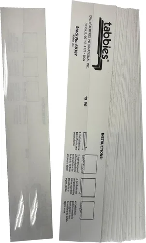 Miniatura 2 de Tabbies 68387 - Protectores transparentes para bordes de lomo, 100 unidades, tiras de refuerzo envolventes de 11 x 2 pulgadas para archivos