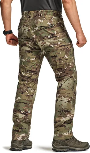 Miniatura 244 de CQR – Pantalones tácticos elásticos tipo cargo para hombre, resistentes al agua, de tela ripstop (antidesgarros), ligeros, ideales para uso diario