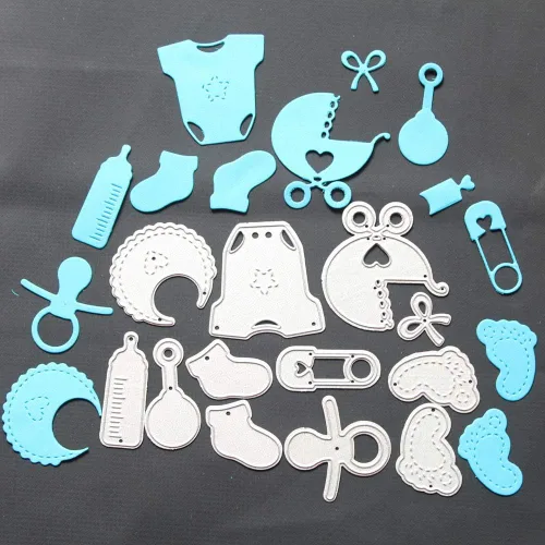 Miniatura 4 de Troquel de corte para baby shower, productos para bebés, troqueles para hacer tarjetas, lindos troqueles de pie para baby shower, decoupage