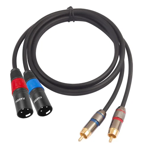 Miniatura 2 de YABEDA Cable RCA a XLR, cable de interconexión de micrófono estéreo de alta fidelidad macho a doble XLR macho de alta fidelidad, cable