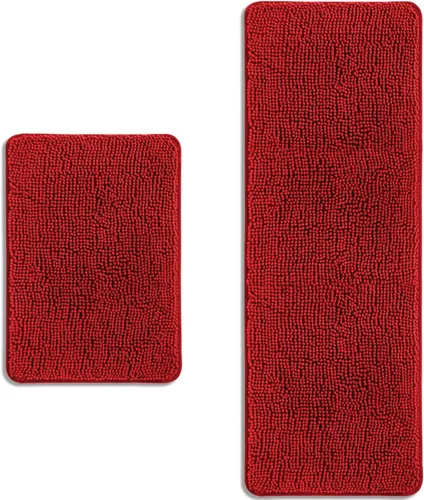 Miniatura 169 de Alfombra de baño pequeña de 12 x 18 pulgadas, lavable y absorbente, antideslizante, alfombra de baño de felpilla gruesa y suave para baño, ducha