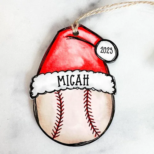 Miniatura 5 de Gorra de béisbol personalizada con sombrero de Santa para niños, jugador, entrenador, mamá, papá, abuela, nombre personalizado, impresa en MDF