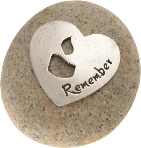 Miniatura 9 de Regalo de recuerdo de condolencias – Los ángeles están cerca – Placa de peltre sobre una piedra de río – Bonita adición a un jardín conmemorativo
