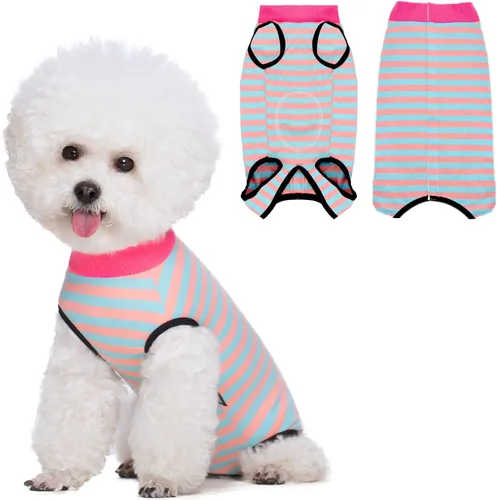 Miniatura 8 de Coppthinktu Traje de recuperación para perros, mameluco para cirugía, traje de recuperación de cirugía para perros pequeños y medianos, collar