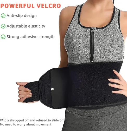 Miniatura 6 de ellostar Faja reductora de cintura para mujeres y hombres y banda de control de abdomen, moldeador de cuerpo, sauna, banda para el sudor