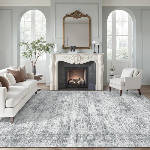 Miniatura 204 de Alfombra de pasillo Soalmost 2'6" x 10' lavable, alfombra antideslizante para cocina, baño, lavandería, alfombras vintage ultra delgadas para Beige