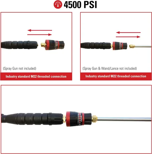 Miniatura 6 de Simpson Cleaning 80144 4500 PSI Boquilla universal Turbo para lavadora a presión, conexión rápida de 1/4 pulgadas, uso de agua caliente o fría