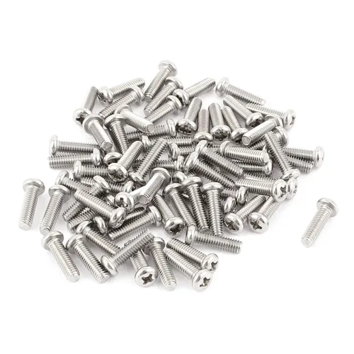 Miniatura 24 de uxcell Tornillos Phillips de cabeza cruzada de acero inoxidable 304 M2 x 0.118 in 60pcs