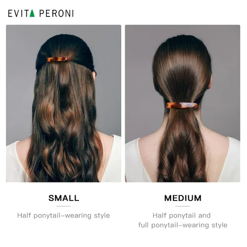 Miniatura 5 de EVITA PERONI Pasadores de pelo francés para mujer, pinzas antideslizantes de tamaño medio para cabello grueso y fino, clip de acetato extraíble