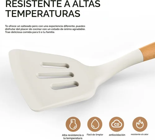 Miniatura 6 de AVGPD Juego de utensilios de cocina de silicona, utensilios de cocina de silicona resistentes al calor de 446°, utensilios de cocina antiadherentes