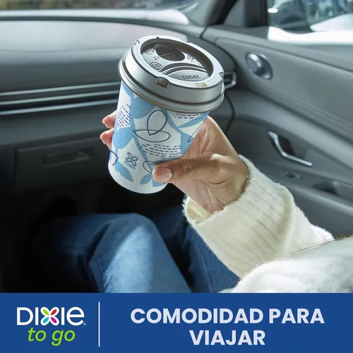Miniatura 5 de Dixie To Go - Tazas de café de papel con tapas, 12 onzas, 14 unidades, vasos de papel aislantes desechables para bebidas calientes o frías Medium