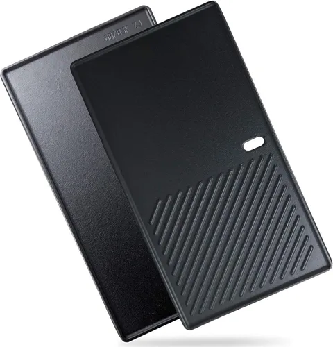 Uniflasy Plancha Parrilla Reversible de Hierro Fundido para Estufa 16 7/8" Sartén Plancha Plana, Placa de Plancha Parrilla de Hierro Fundido para