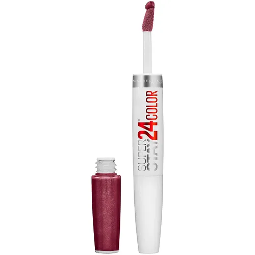 Miniatura 55 de Maybelline Super Stay 24, lápiz labial líquido de maquillaje de 2 pasos, color altamente pigmentado de larga duración con bálsamo hidratante, Merlot
