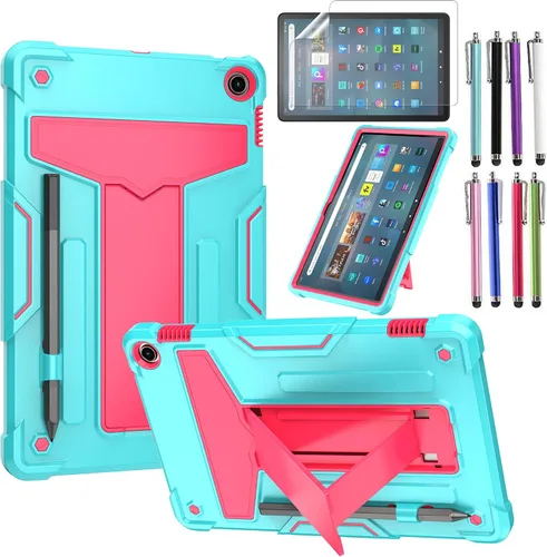 Miniatura 7 de Funda para Amazon Fire Max 11 (13ª generación, 2023) - Funda protectora híbrida resistente con función atril + 1 protector de pantalla y 1 lápiz