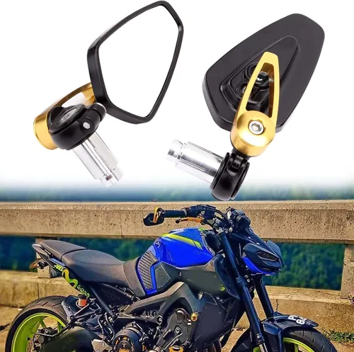 Miniatura 11 de Espejos retrovisores negros de aluminio CNC para extremos de manillar de motocicleta Compatible con GROM MSX125 CB500F Kawasaki Z125 pro Z650 Z750