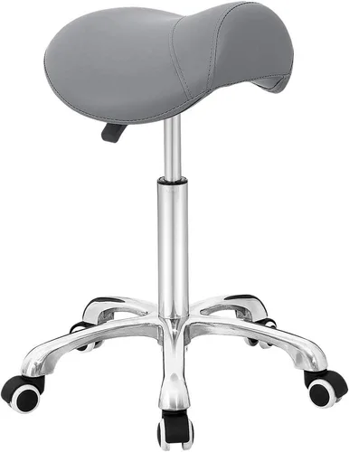 Miniatura 11 de Antlu Silla de Sillín con Respaldo Ergonómica Giratoria Asiento de Esteticista para Salón, Tienda de Tatuajes, Spa, Clínica Dental