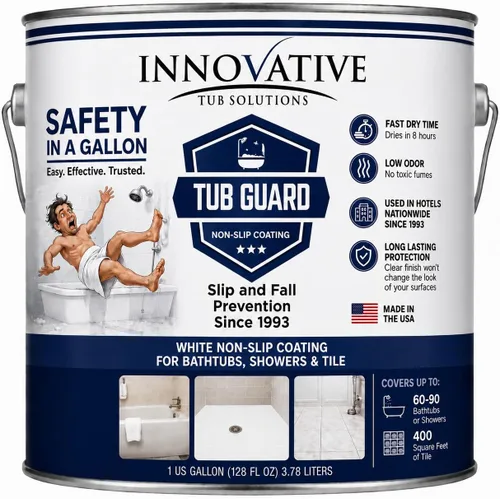 Miniatura 7 de Recubrimiento Antideslizante Tub Guard para Tina y Ducha - Secado Rápido y Ecológico - Blanco