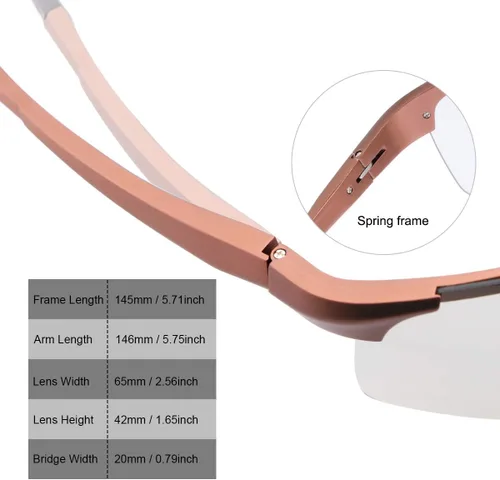 Miniatura 3 de YIMI Gafas de sol deportivas polarizadas fotocrómicas para hombre, ciclismo, pesca, conducción, protección UV, gafas antirreflejos 8177 Marrón