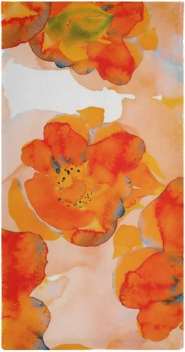 Miniatura 7 de ALAZA Juego de 2 toallas de mano con diseño de flor naranja y amapola de maíz, toallas de baño de algodón, juego de decoración para niños, 28 x 14.4