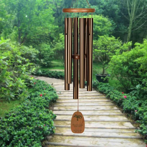 Miniatura 7 de Campanillas de viento Woodstock personalizadas Amazing Grace conmemorativas para exteriores de 24'' de bronce medio, campanilla de viento