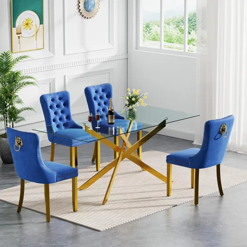 Miniatura 24 de HomVent Juego de mesa de comedor redonda de vidrio de 3 piezas, juego de mesa de comedor de vidrio templado para 2 mesas de cocina con 2 sillas