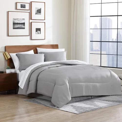 Miniatura 13 de Cathay Home Basic Bedding Home Essential - Juego de ropa de cama de microfibra ultrasuave y ligera, resistente a las arrugas, 6 piezas