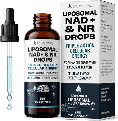 Gotas liposomales de NAD+ y NR, suministro liposomal líquido, ultra gotas avanzadas, 2.0 fl oz (2 fl oz)