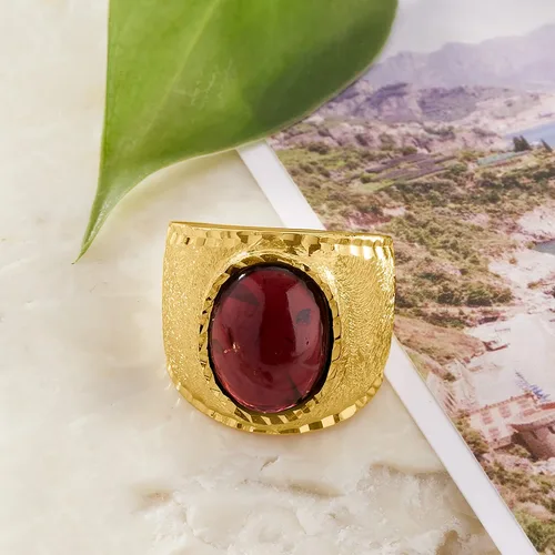 Miniatura 5 de Ross-Simons Italian 550 Carat Garnet Ring in 18kt Gold Over Sterling
