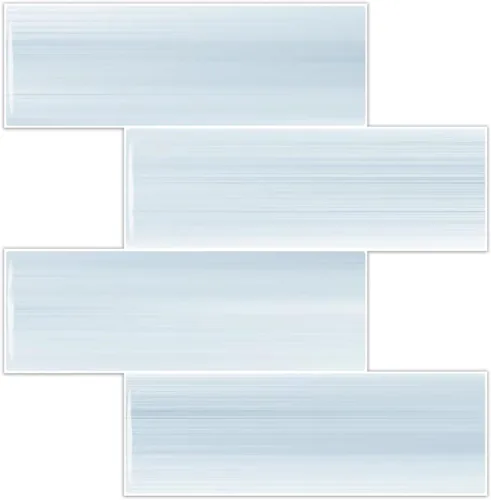 Miniatura 8 de Tilingview 10 piezas de azulejos de pelar y pegar para salpicaduras de cocina, diseño de tiras, azulejos de vinilo autoadhesivos, adhesivo de pared