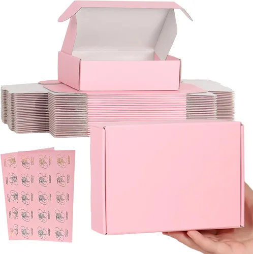 Miniatura 12 de Cajas de envío pequeñas, 6x4x2 pulgadas, paquete de 15 cajas de embalaje de cartón coloridas, cajas de correo para embalaje de pequeñas empresas